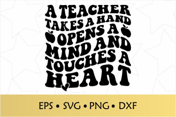 A Teacher Takes a Hand Retro SVG for Crafts and Graphics