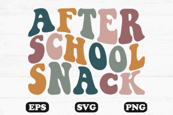 After School Snack Retro Wavy SVG Design: A Versatile Graphic Asset for Creative Publishers