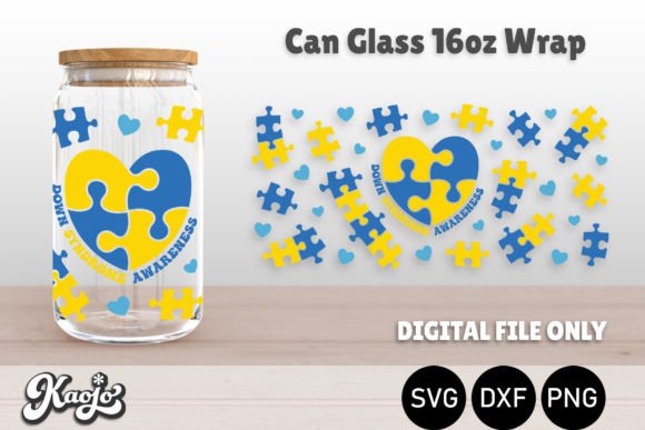Down Syndrome Awareness Can Wrap for Crafts and Graphics