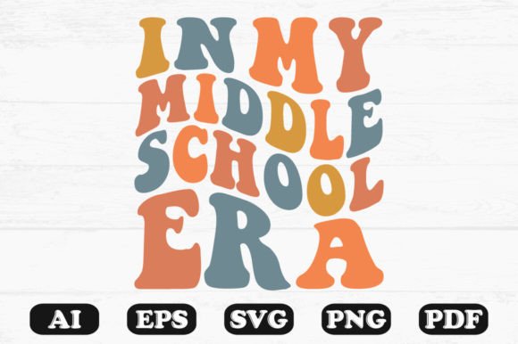 It’s Me Hi I’m the Middle School Teacher – A Retro Wavy Graphic Design Asset for Crafts and Branding