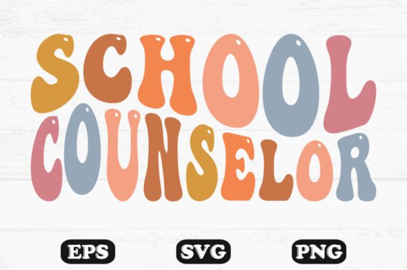 School Counselor Retro Wavy SVG: A Versatile Graphic Design Asset for Creative Projects