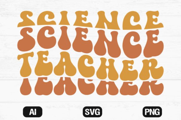 Science Teacher Groovy T-Shirt: A Retro Graphic for Local Business Branding