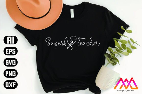 Super Teacher T Shirt Design: A Versatile Graphic Asset for Crafts and Local Branding