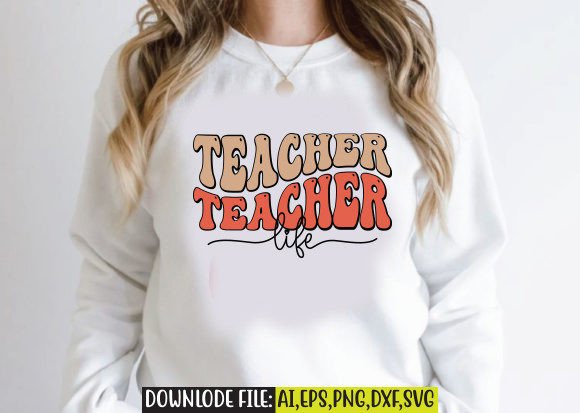 Teacher Life Retro Design: A Graphic Asset for Local Business Branding