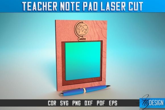 Teacher Note Pad Laser Cut SVG Design for Crafts & Graphics